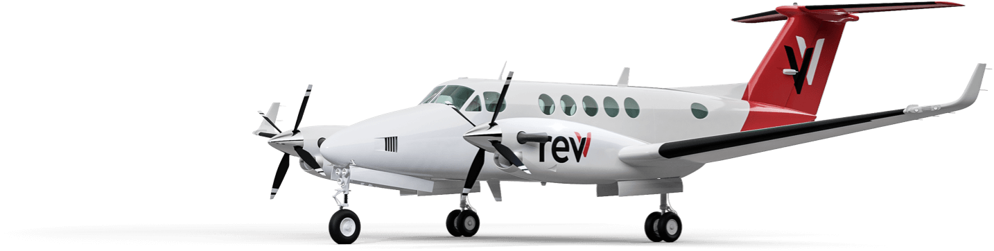 king air 200 with revv branding