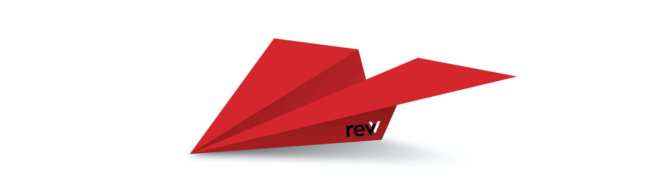 revv aviation red paper airplane
